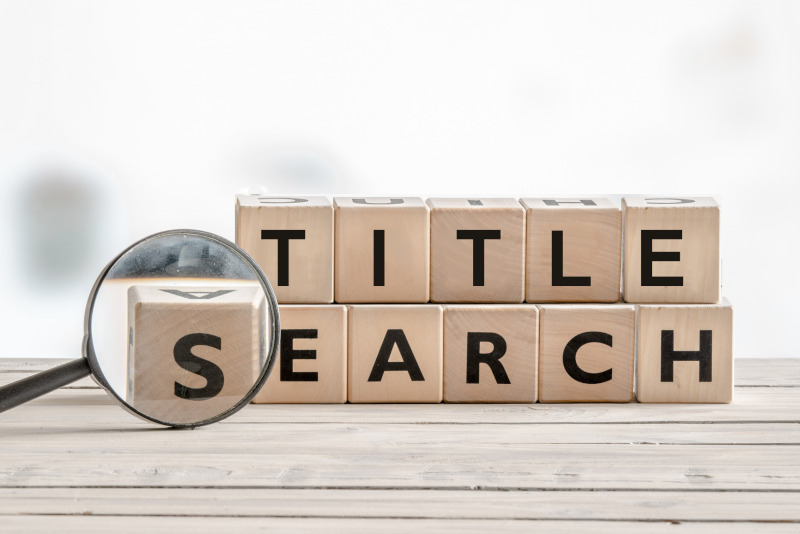 Title Search written in blocks